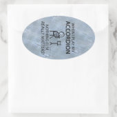 他に何も問題なしアコーディオン楕円ステッカー 楕円形シール (バッグ)