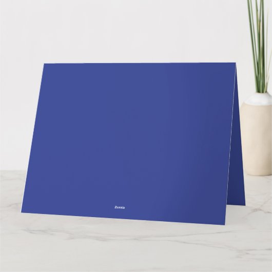 他に無地の見える要素のない青い背景 カード (裏面)