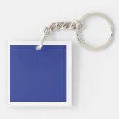 他に無地の見える要素のない青い背景 キーホルダー (裏面)