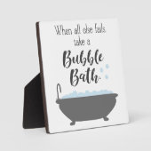 他のおもしろい人が失敗したら泡風呂に入る フォトプラーク (正面)