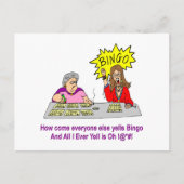 他のすべての人がビンゴを叫ぶ ポストカード (正面)