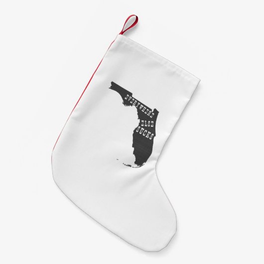 他のどこでもフロリダのクリスマスの最低 スモールクリスマスストッキング (正面 (吊り時))