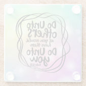 他のガラスのコースターに行う ガラスコースター (裏面)