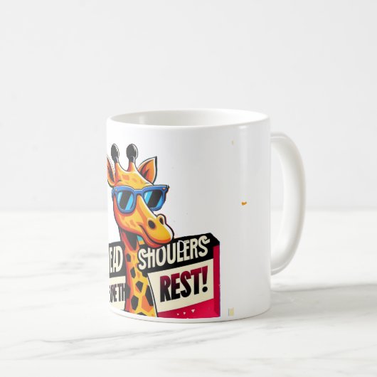 他のキリンよりも頭と肩おもしろいを上げる コーヒーマグカップ (正面右)