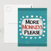 他のサルはがきをお願い ポストカード (正面/裏面)