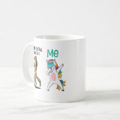 他のソーシャルワーカー対Me Mug、Dabbing Unicorn コーヒーマグカップ (正面左)
