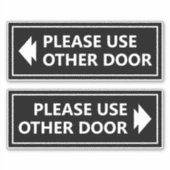 他のドアサインと矢印の黒を使用する シール (正面)