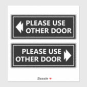 他のドアサインと矢印の黒を使用する シール (シート)