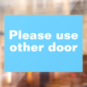 他のドア窓を貼って使用する ウィンドウサイン (シート2)