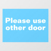 他のドア窓を貼って使用する ウィンドウサイン (シート)