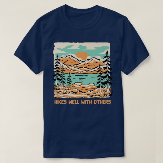 他のハイキング仲間と上手にハイカー仲間 Tシャツ (デザイン正面)