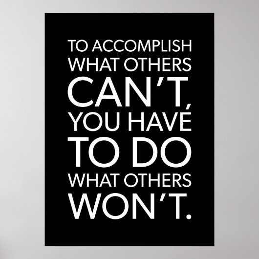 他のユーザーが行わない操作 – 成功やる気を起こさせる ポスター (正面)