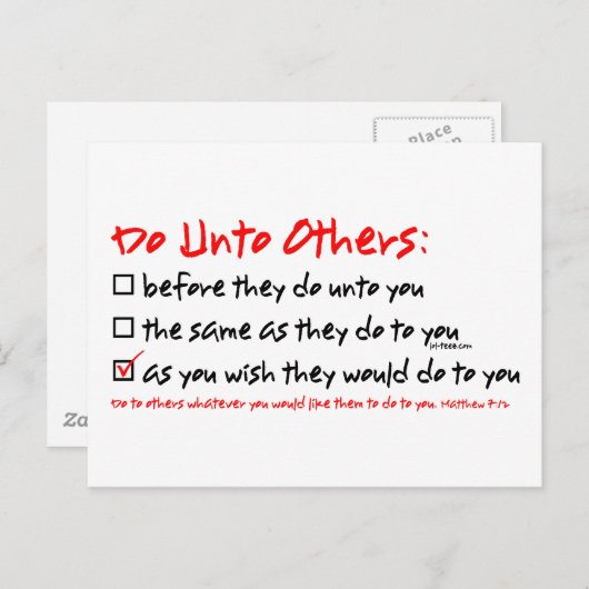 他のユーザーに対して実行 ポストカード (正面/裏面)