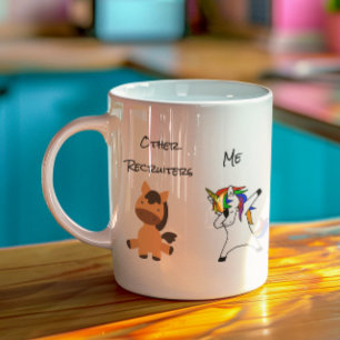 他のリクルーター私のUnicorn人材採用 コーヒーマグカップ