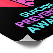 他の与え人に苦しんで自殺だ。自殺 ポスター (角)