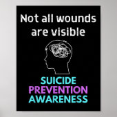 他の与え人に苦しんで自殺だ。自殺 ポスター (正面)