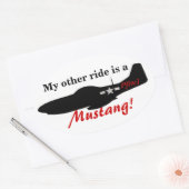 他の乗り物はマスタング！ 楕円形シール (封筒)