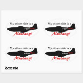 他の乗り物はマスタング！ 楕円形シール (シート)