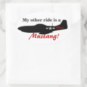 他の乗り物はマスタング！ 楕円形シール (バッグ)