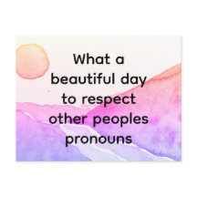 他の人々の代名詞を尊重する美しい日