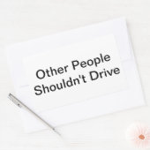 他の人々はハンカメルアルツンクハウスを運転すべきではない 長方形シール (封筒)
