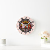 他の人が時計を生きるように消防士 ラウンド壁時計 (ホーム)