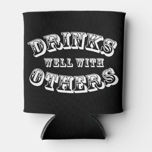 他の人と一緒によく飲むヴィンテージスタイル 缶クーラー (正面)