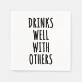 他の人と一緒によく飲む スタンダードカクテルナプキン (正面)