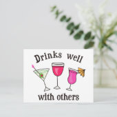 他の人と一緒によく飲む ポストカード (スタンド正面)