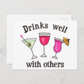 他の人と一緒によく飲む ポストカード (正面/裏面)