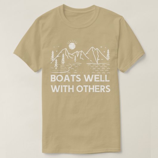 他の人と一緒にボートはよくボートを振る Tシャツ (デザイン正面)