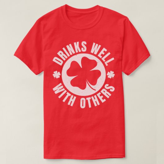 他の人と一緒に飲おもしろいむSt patricks daySt P Tシャツ (デザイン正面)