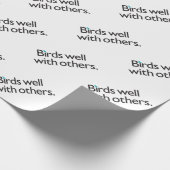 他の人と上手に付き合う鳥 ラッピングペーパー (角)