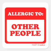 他の人にアレルギーがある スクエアシール (正面)