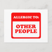 他の人にアレルギーがある ポストカード (正面)