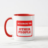 他の人にアレルギーがある マグカップ (左)