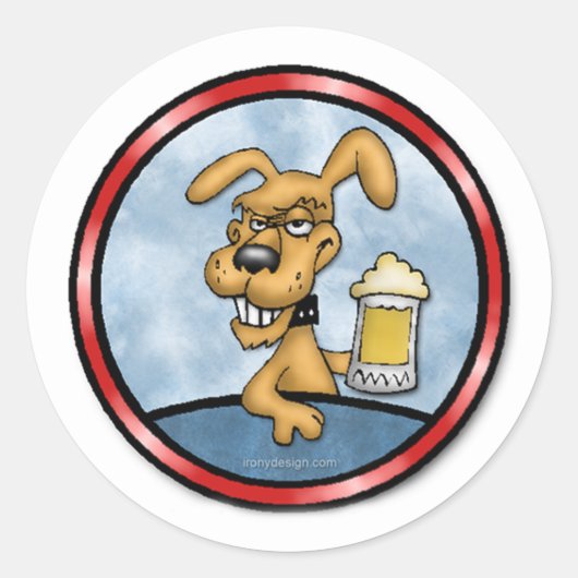 他の人にシールを貼るために飲む ラウンドシール (正面)