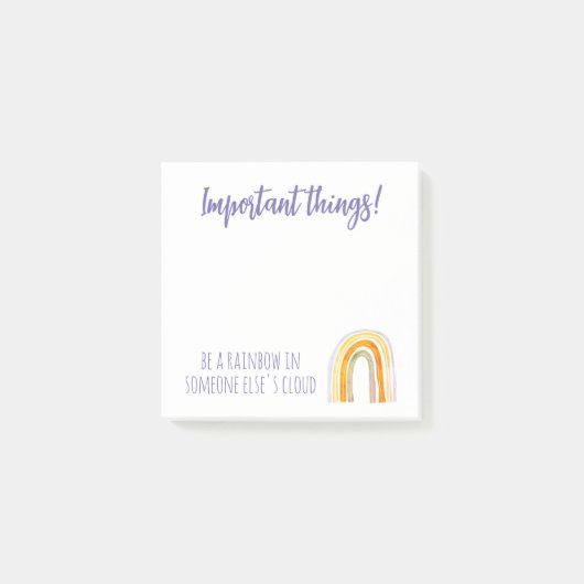 他の人の雲の中に虹を見せカスタムる ポストイット (正面)
