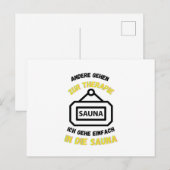 他の人はサウナに行ってセラピー サウナ ポストカード (正面/裏面)