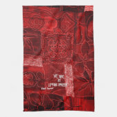 他の人を持ち上げて上昇キッチンタオル赤パッチワーク キッチンタオル (縦)