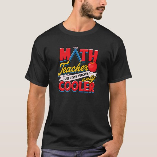 他の先生と同様の算術先生のみクール Tシャツ (正面)