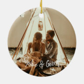 他の半分の夫の妻のためのクリスマスアボカドの贈り物 セラミックオーナメント (裏面)