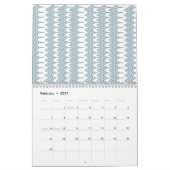 他の可視要素のない白い背景 カレンダー (2月 2027)