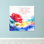 他の名前のバラは甘い香りがする キャンバスプリント (インサイチュ (ウッドフロア))