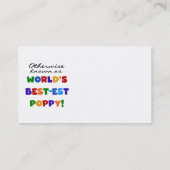 他の国で最も最高の知られているポピーTシャツアンドギフト 名刺 (裏面)