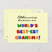 他の場合は最も最高のおばあちゃんの贈り物として知られる ポストカード (正面/裏面)