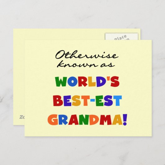 他の場合は最も最高のおばあちゃんの贈り物として知られる ポストカード (正面/裏面)