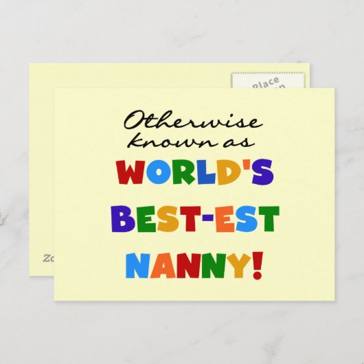 他の場合は最も最高の高いナニー・ギフトとして知られる ポストカード (正面/裏面)