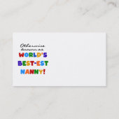 他の場合は最も最高の高いナニー・ギフトとして知られる 名刺 (裏面)