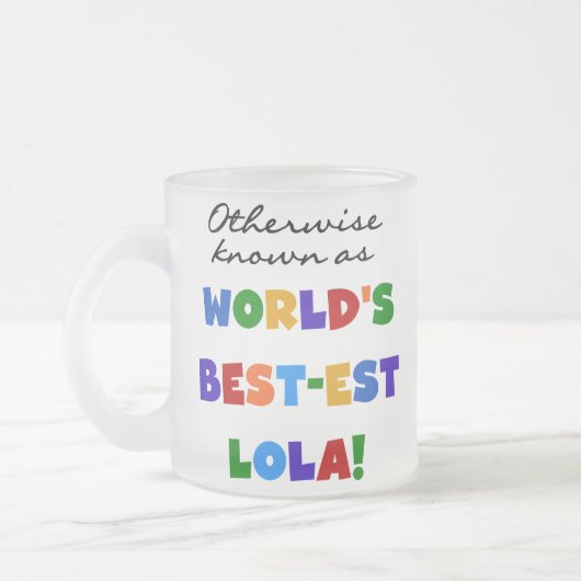 他の場合は最も最高の高いロラの贈り物として知られる フロストグラスマグカップ (左)